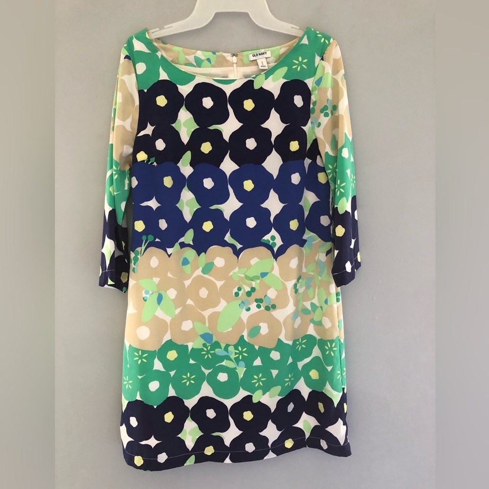 Old Navy Green and Beige Dress